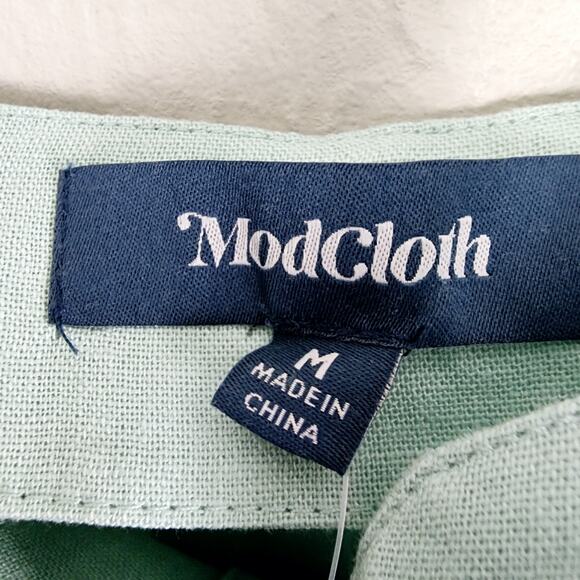 NEW Modcloth Every Waking Momentum Cotton Jumpsuit Light Blue - Picture 8 of 10